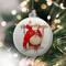 Norman Rockwell 'Filling The Stockings' Glass Disc Christmas Ornament - 3"